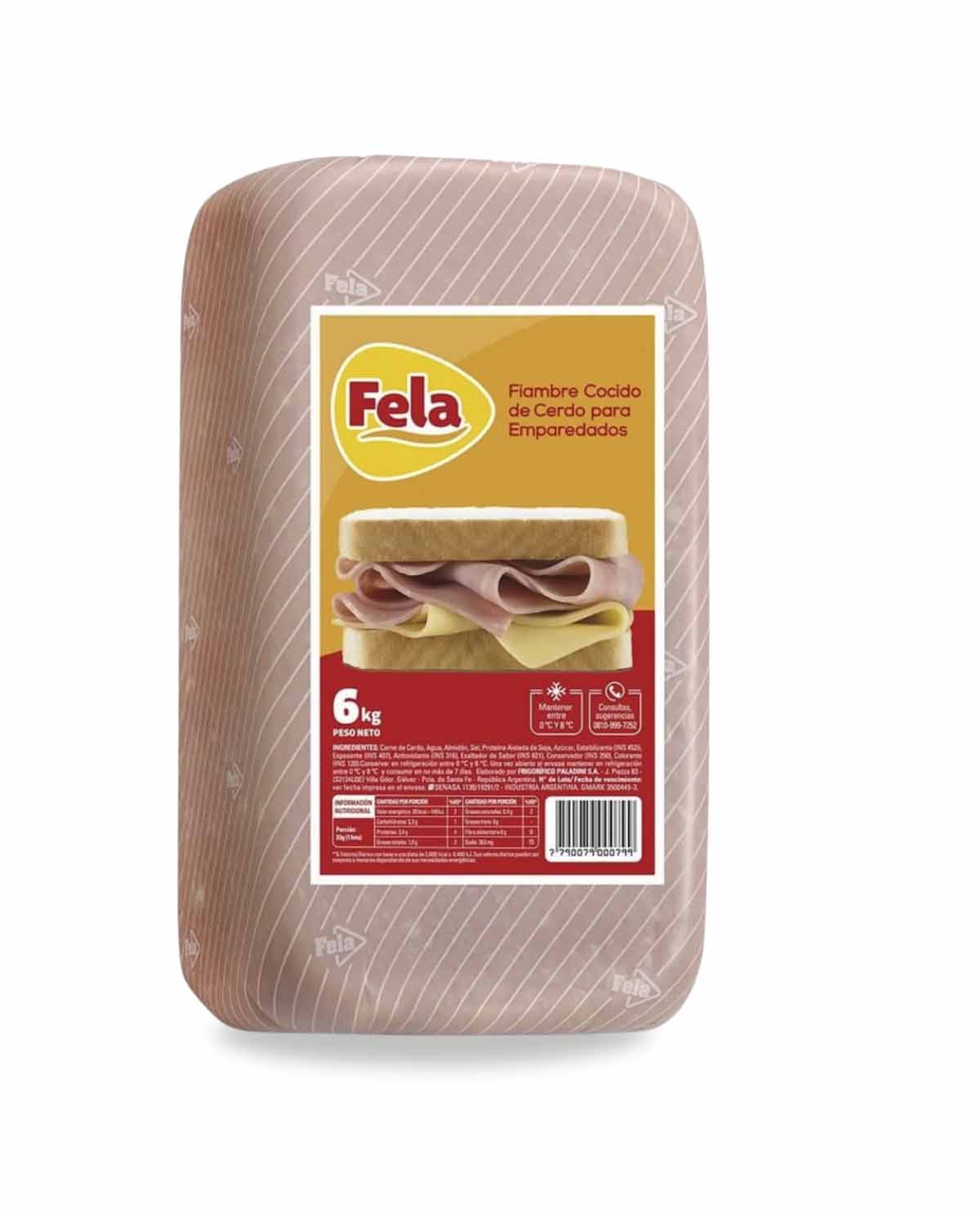 Paleta Fela (fiambre cocido de cerdo)x 200 Gr